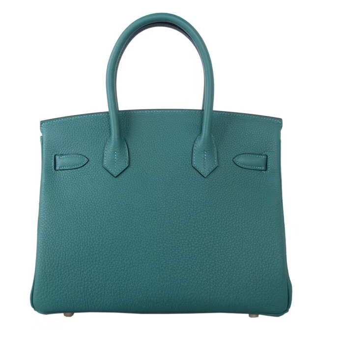 Hermès（爱马仕）Birkin 铂金包 孔雀绿 togo 金扣 30cm