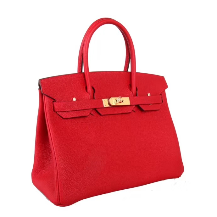 Hermès（爱马仕）Birkin 铂金包 国旗红 togo 金扣 30cm