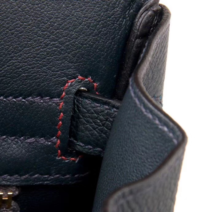 Hermès（爱马仕）Birkin 铂金包 石榴红拼墨绿 togo 金扣 30cm