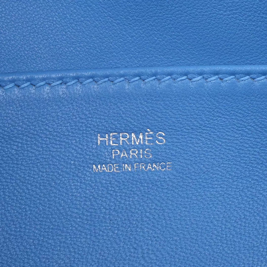 Hermès（爱马仕）licol 2019新款水桶包 北方蓝 evercolor 17cm