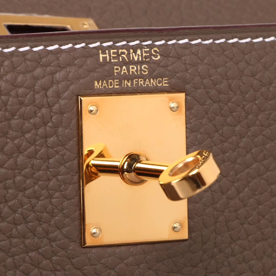 Hermès（爱马仕）kelly ado 双肩包 大象灰 togo 金扣 22cm