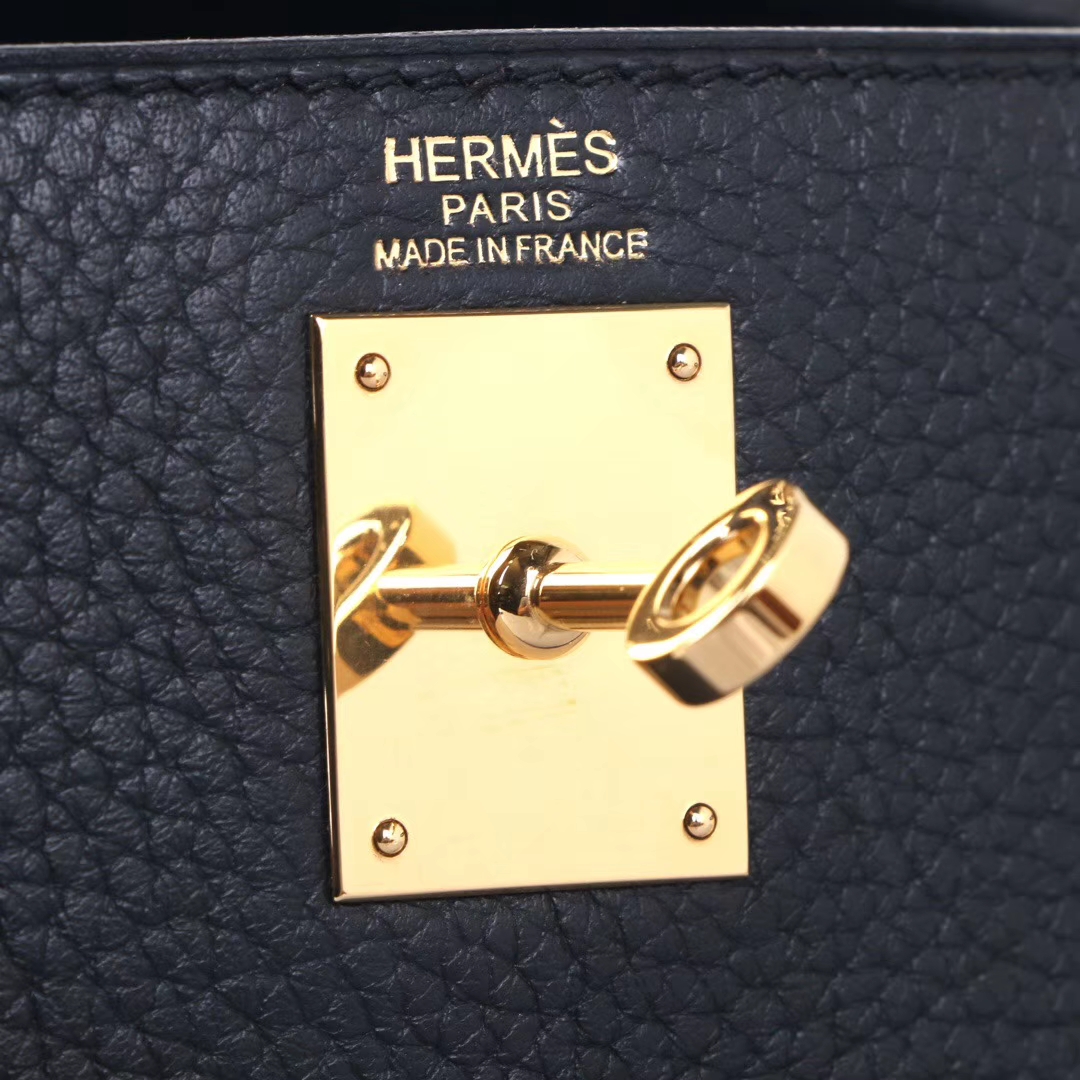 Hermès（爱马仕）kelly ado 双肩包 黑色 togo 金扣 22cm