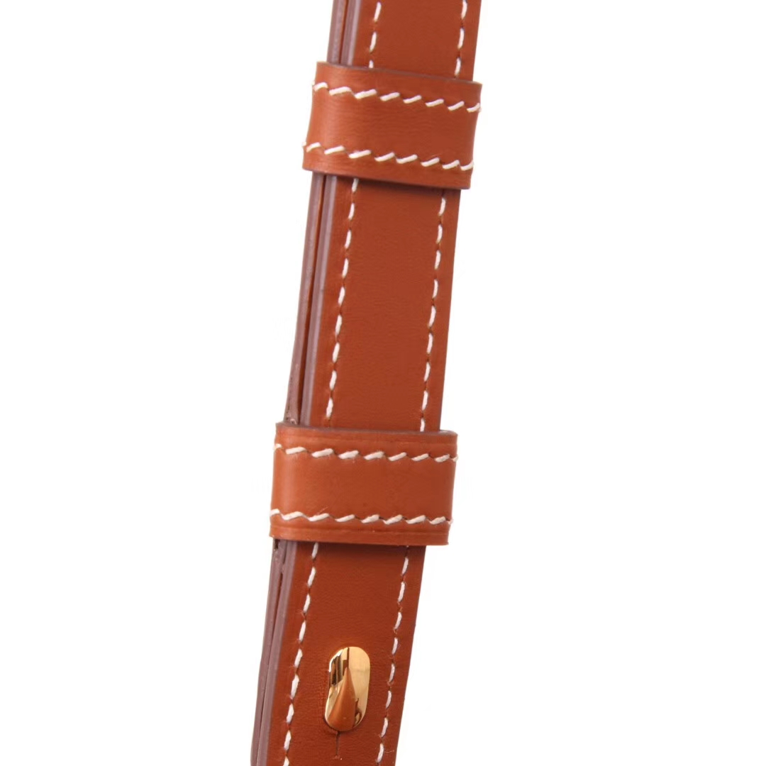 Hermès（爱马仕）MIDI单肩挎包 金棕色 原厂御用Swift皮 银扣 18cm