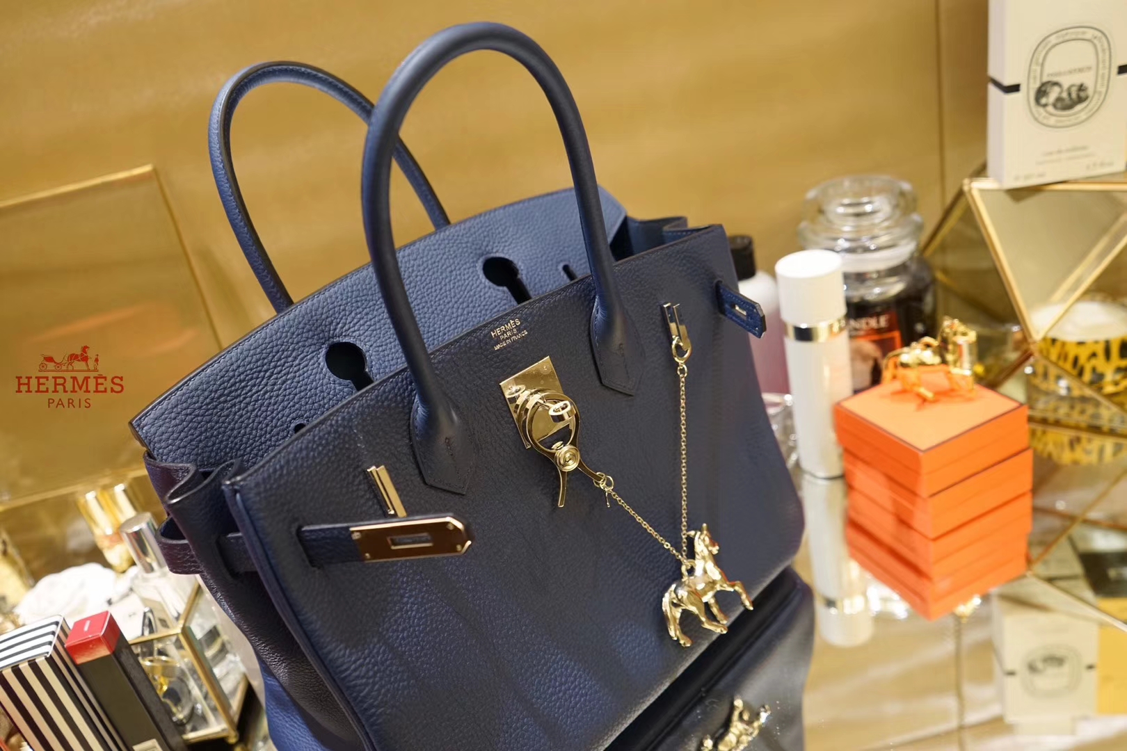 Hermès（爱马仕）Birkin 铂金包 鸭子蓝  togo 金扣 30cm