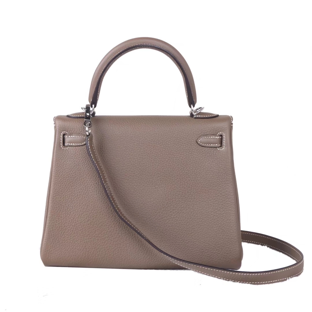 Hermès（爱马仕）kelly 凯莉包 大象灰 Togo 银扣 28cm