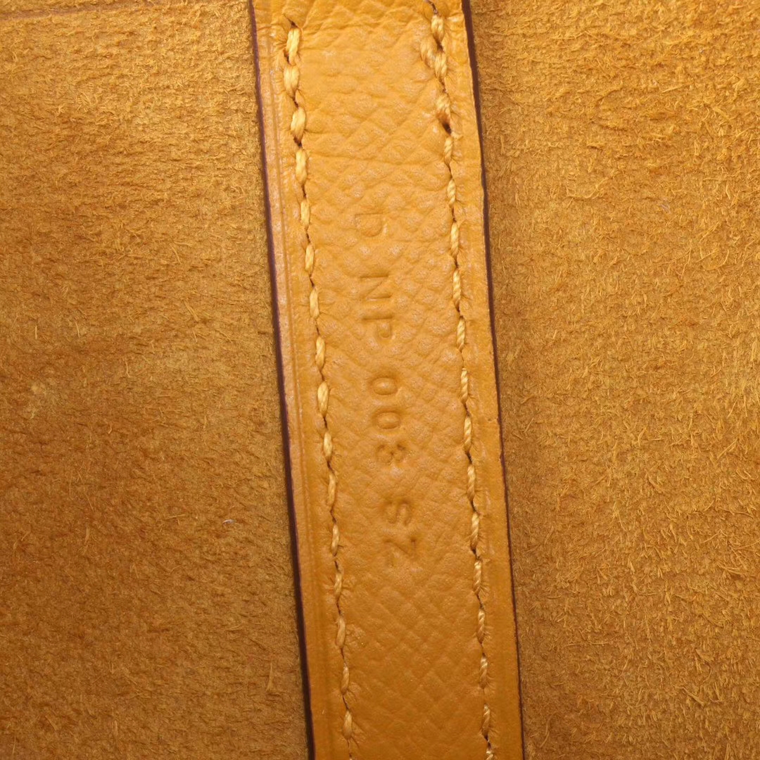 Hermès（爱马仕）Picotin 菜篮包 9D琥珀‎黄 编‎织​系列 epsom皮 银扣 18cm