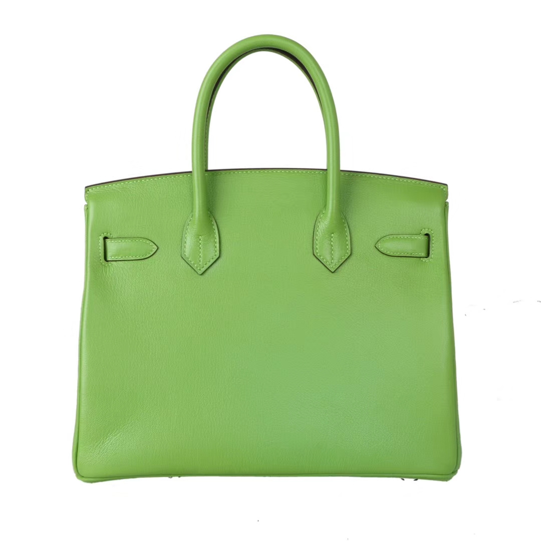 Hermès（爱马仕）2019最新 birkin 铂金包 6R奇异果绿 山羊皮 银扣 30cm