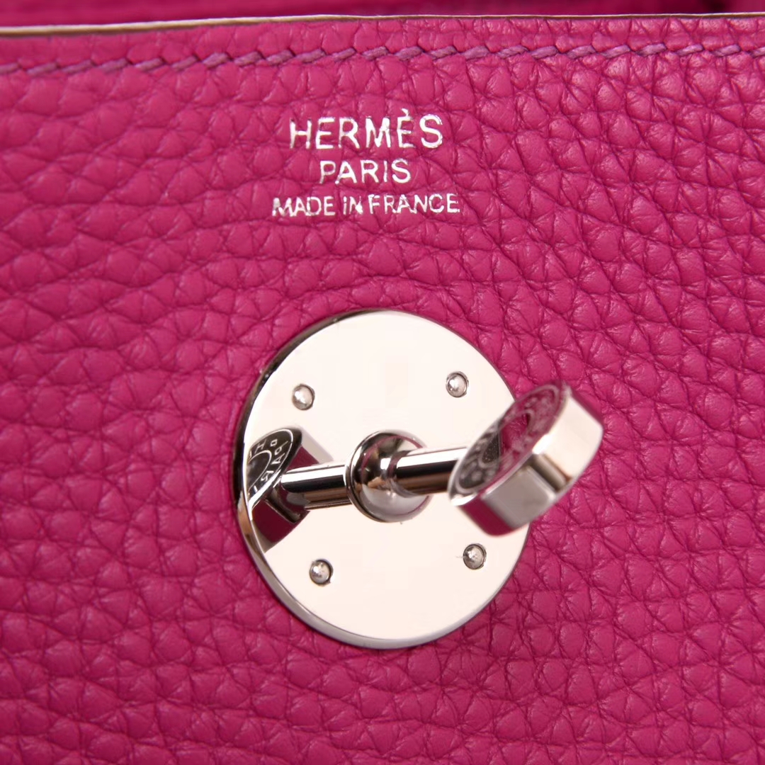 Hermès（爱马仕）Lindy 30CM 玫‎瑰紫 银扣 Togo