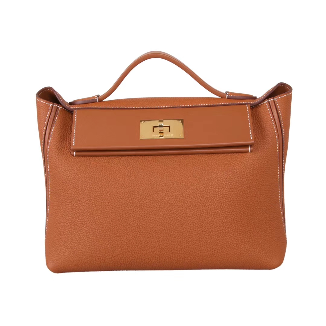 Hermès（爱马仕）Kelly2424 金棕色 Togo 金扣 29cm