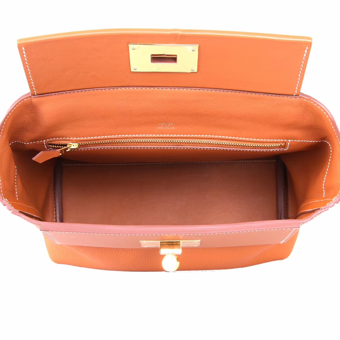 Hermès（爱马仕）Kelly2424 金棕色 Togo 金扣 29cm