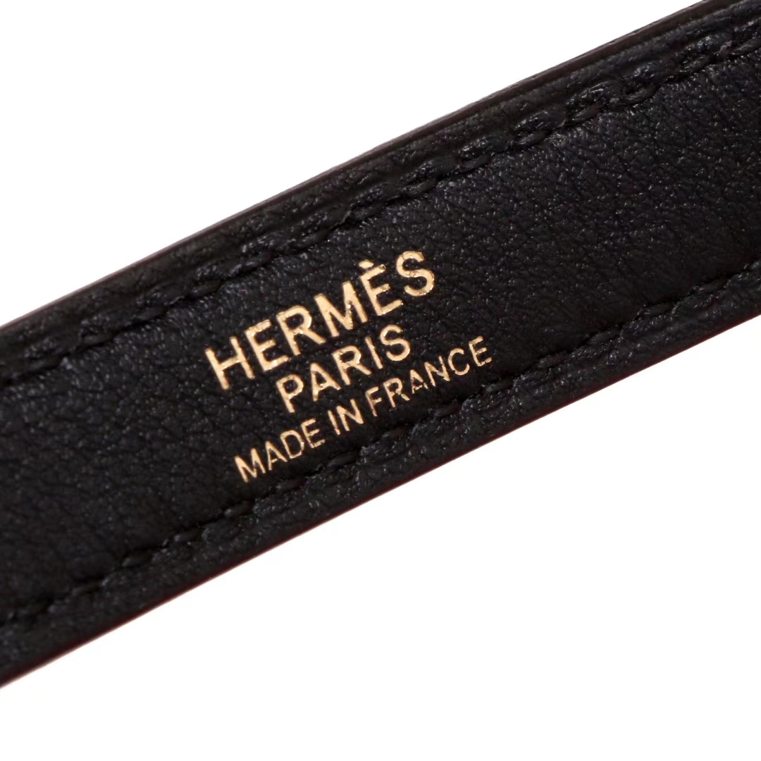 Hermès（爱马仕）Kelly2424 中国红拼黑色 Togo 金扣 29cm