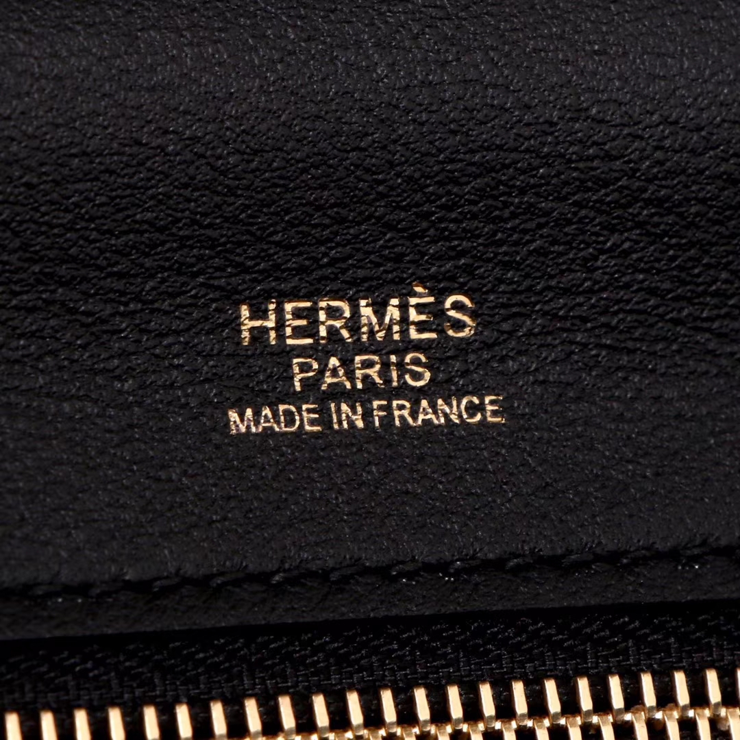 Hermès（爱马仕）Kelly2424 丛林绿拼黑色 Togo 金扣 29cm