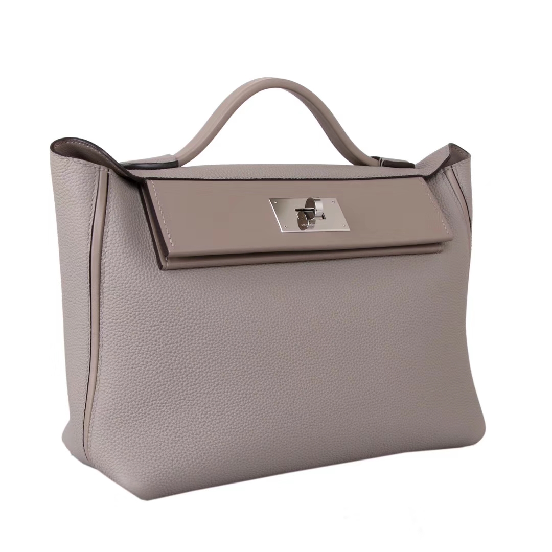 Hermès（爱马仕）Kelly2424 斑鸠灰 Togo 银扣 29cm