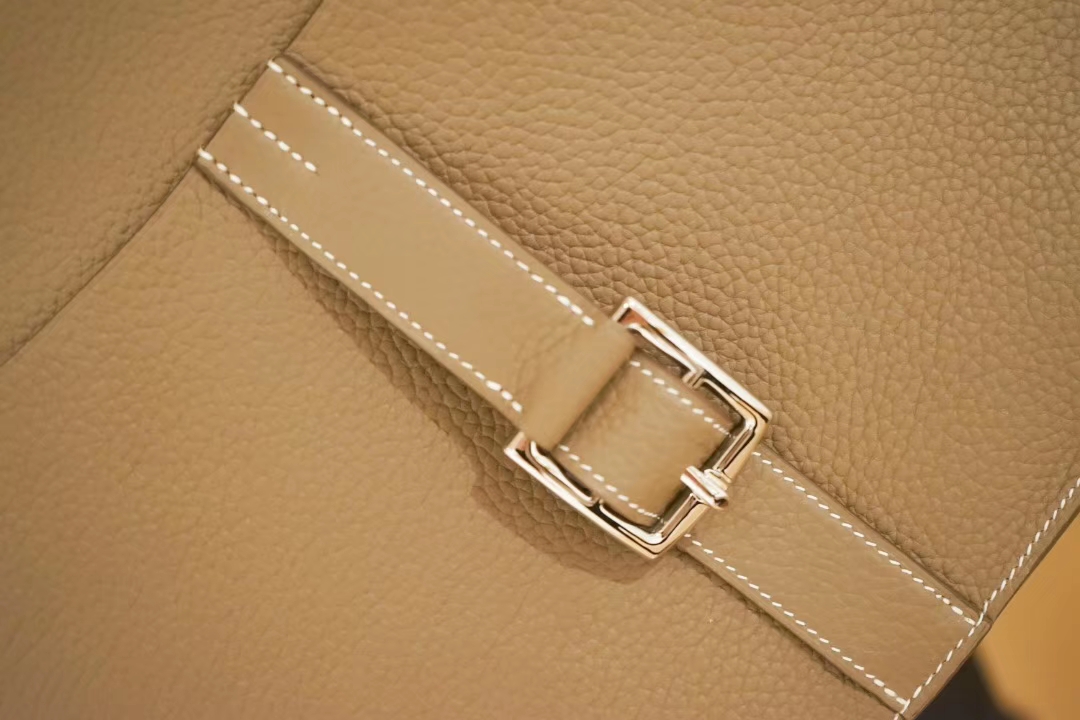 Hermès（爱马仕）Halzan 30cm 银扣 CK18大象‎灰 TOGO