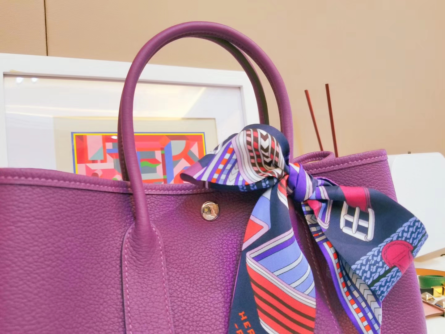 Hermès（爱马仕）Garden Party 花园包 9W薰‎衣草‎紫 Negonda 银扣 30cm