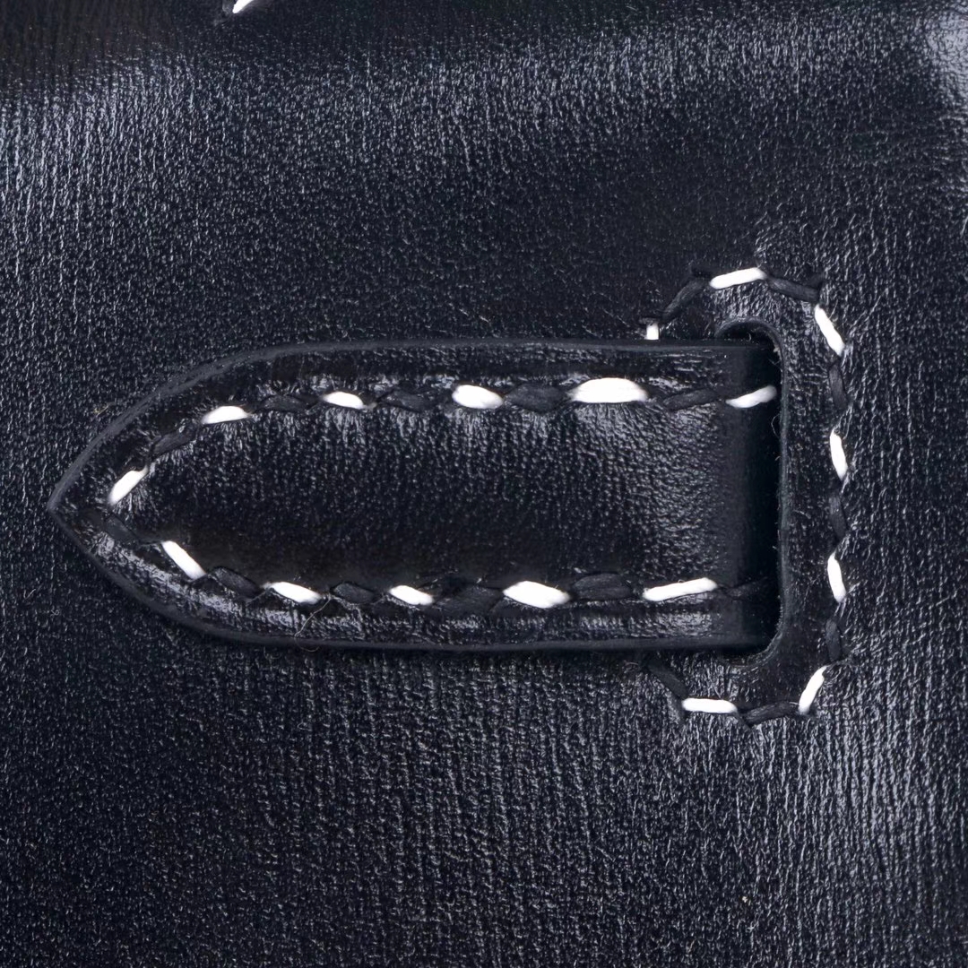 Hermès（爱马仕）miniKelly 一代 黑色 BOX so block+黑白 钢琴走线