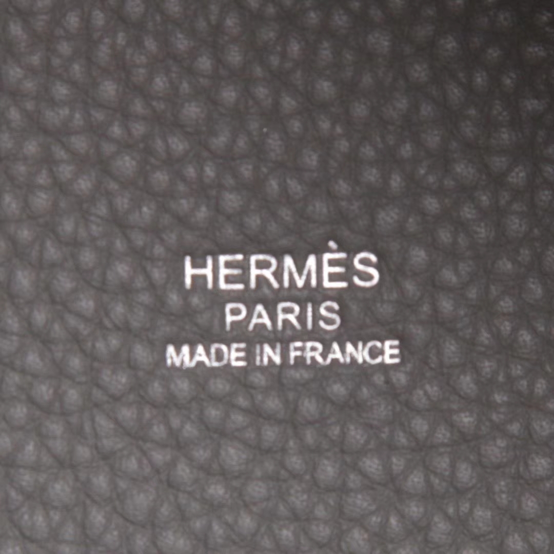 Hermès（爱马仕）Picotin 菜篮包 海鸥灰拼玛瑙蓝 togo 银扣 18cm