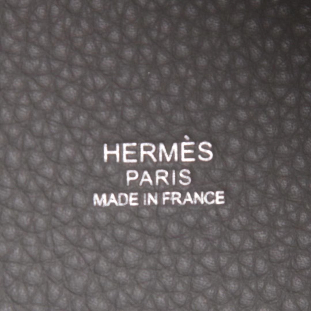 Hermès（爱马仕）Picotin 菜篮包 海鸥灰拼玛瑙蓝 togo 银扣 18cm