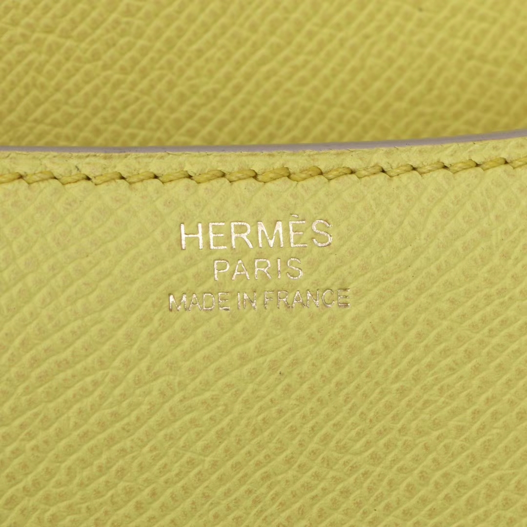 Hermès（爱马仕）Constace 空姐包 鹅蛋黄 epsom皮 金扣 23cm