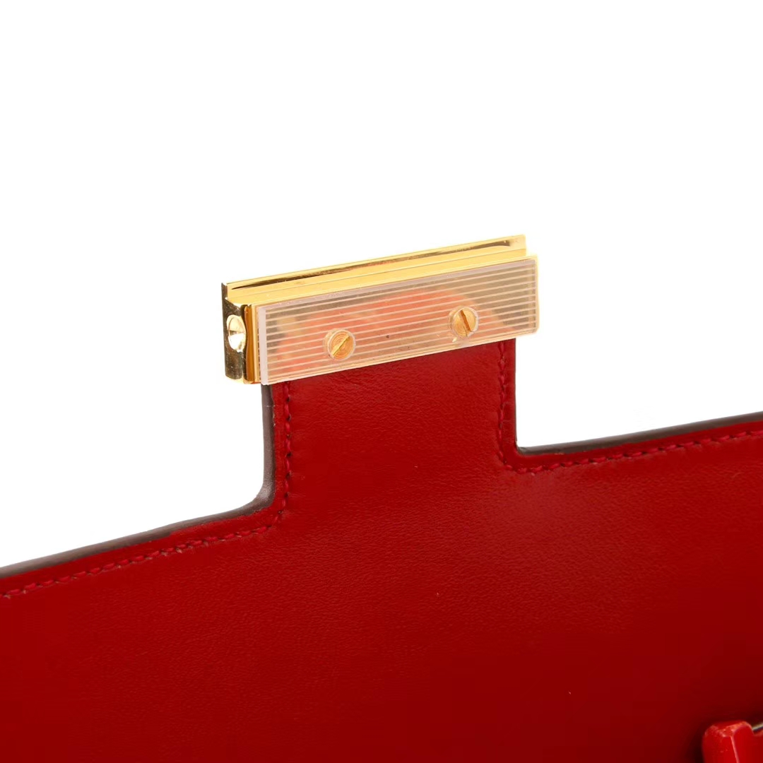 Hermès（爱马仕）Constace 空姐包 国旗红 epsom皮 金扣 23cm