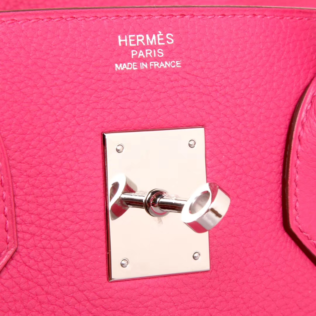 Hermès（爱马仕）birkin 铂金包 玫瑰紫 Togo 银扣 30cm