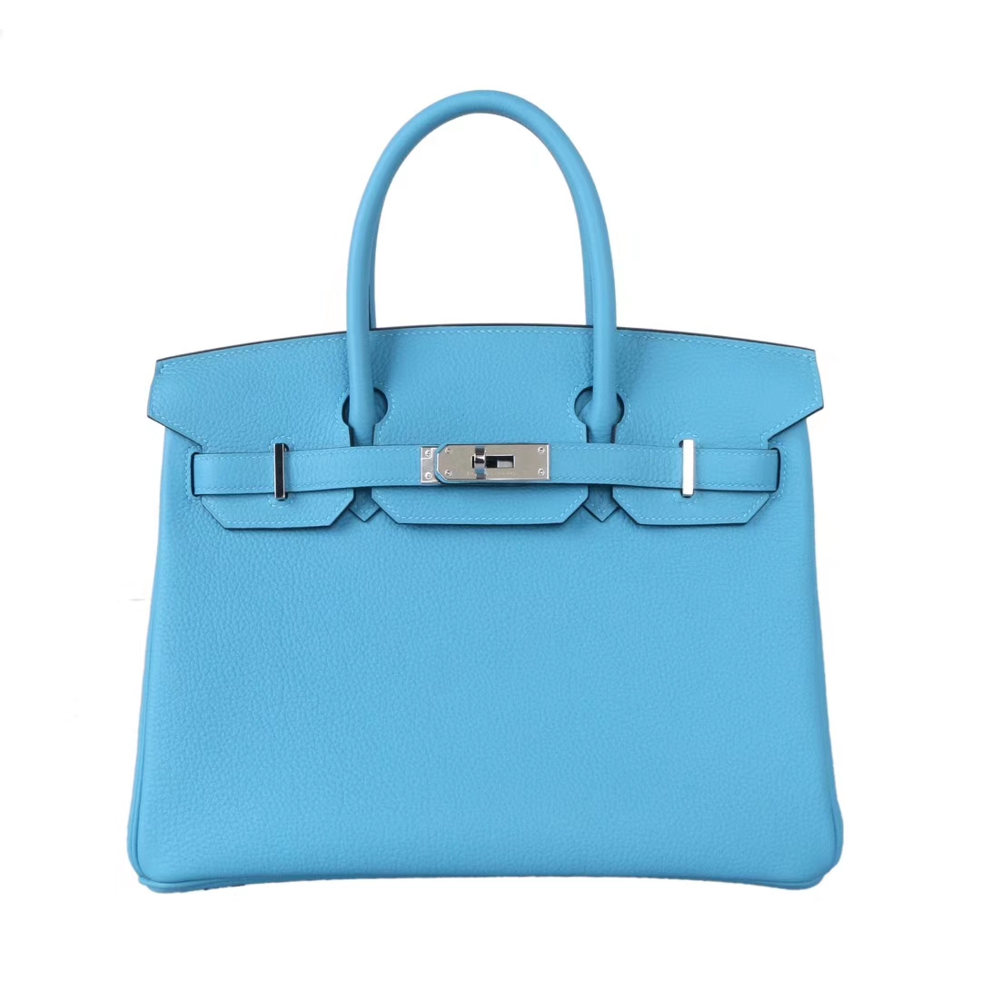 Hermès（爱马仕）birkin 铂金包 北方蓝 Togo 银扣 25cm