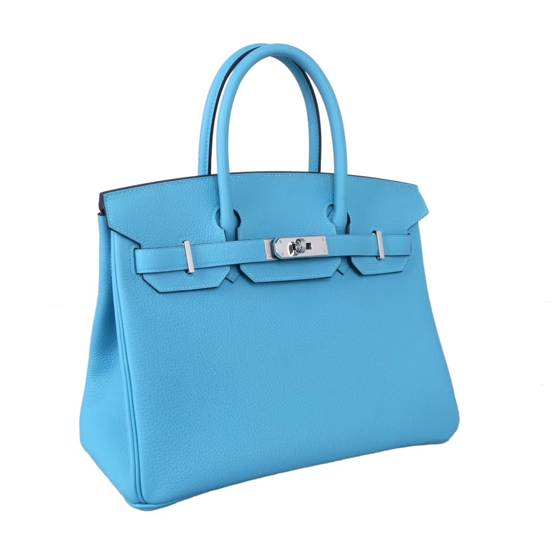 Hermès（爱马仕）birkin 铂金包 北方蓝 Togo 银扣 25cm