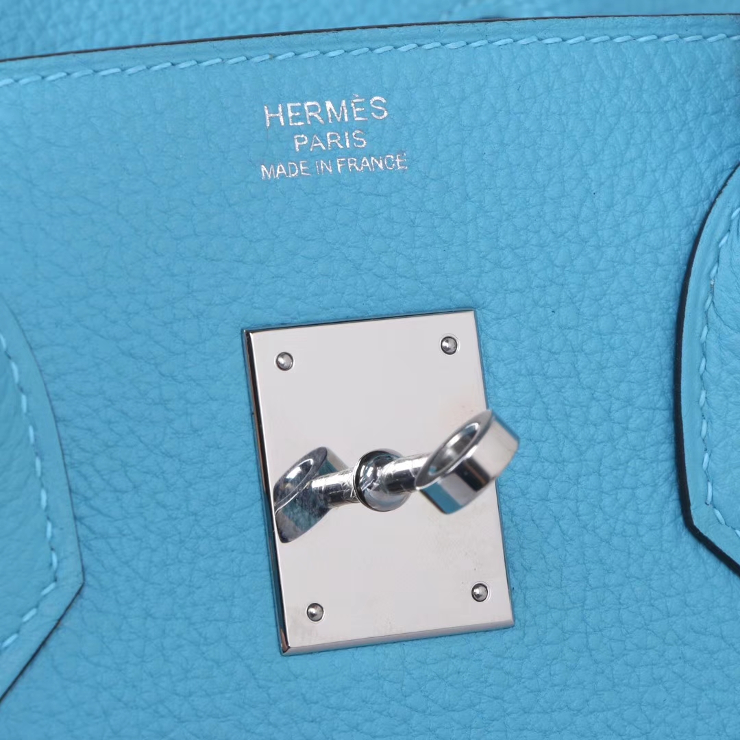 Hermès（爱马仕）birkin 铂金包 北方蓝 Togo 银扣 25cm