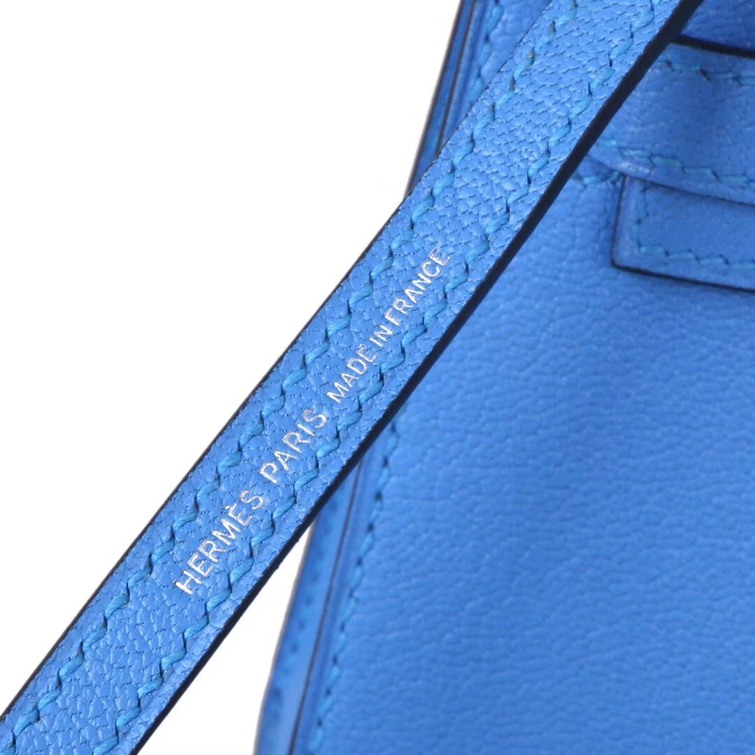 Hermès（爱马仕）mini Kelly 迷你凯莉 天​堂‎蓝 银扣​ 羊皮 2代