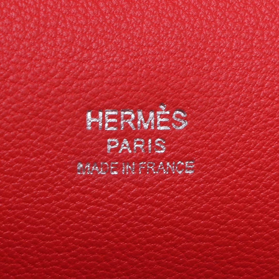 Hermès（爱马仕）Jypsiere吉普赛 28银 S5番茄红 togo