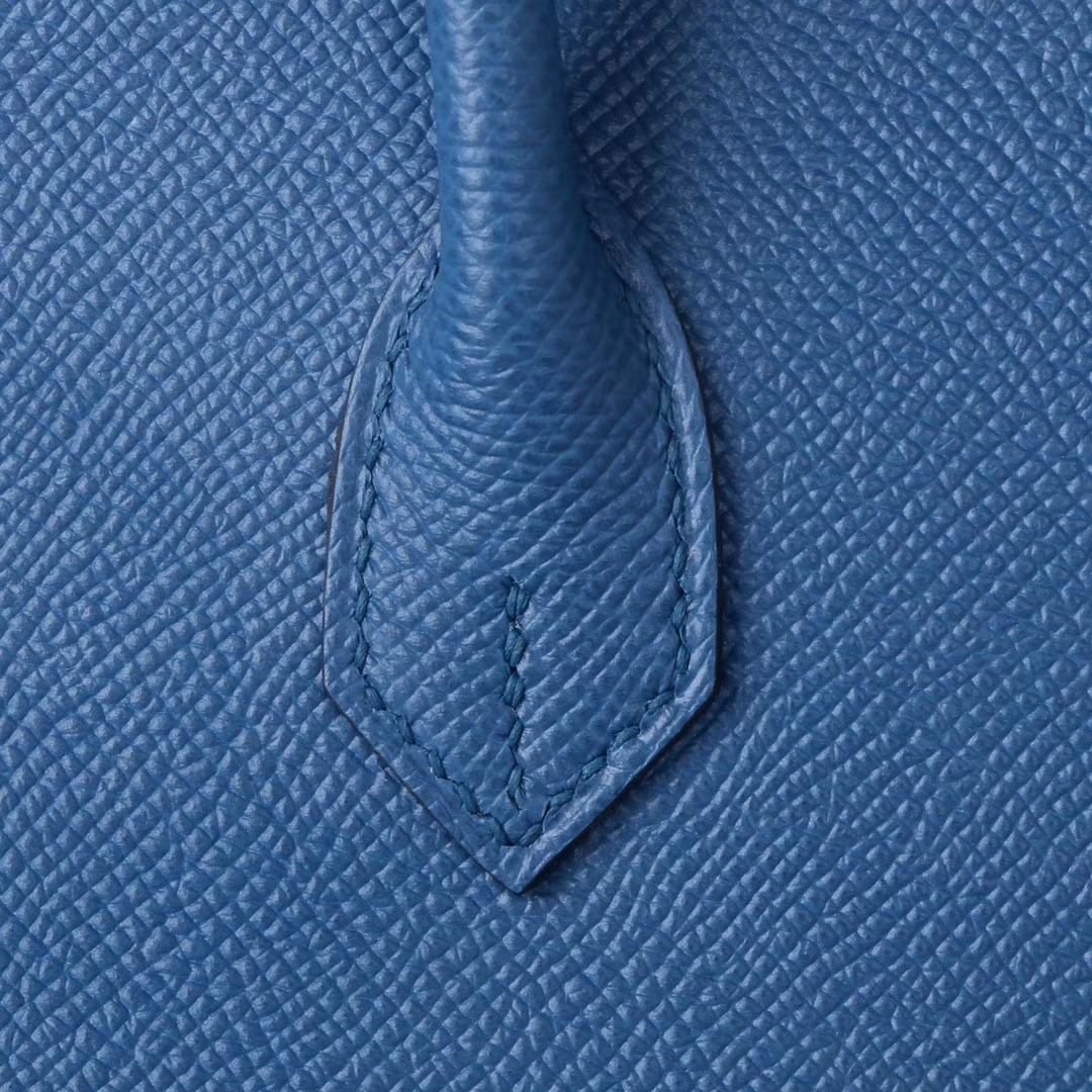 Hermès（爱马仕）Birkin 铂金包 珊‎瑚‌蓝‌ Epsom皮 金扣 25cm
