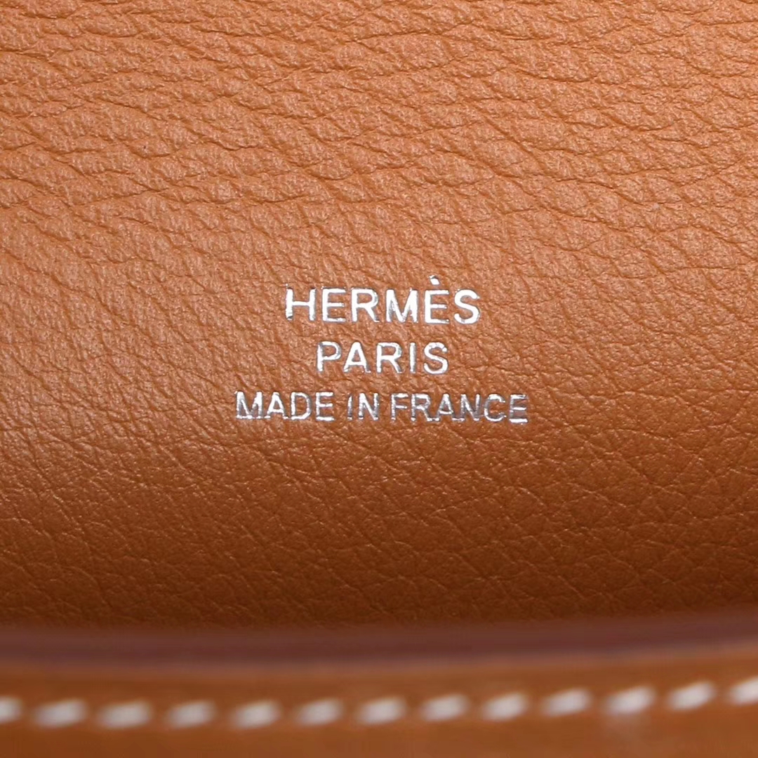 Hermès（爱马仕）miniKelly 一代 22cm 金棕色 银扣 swift皮