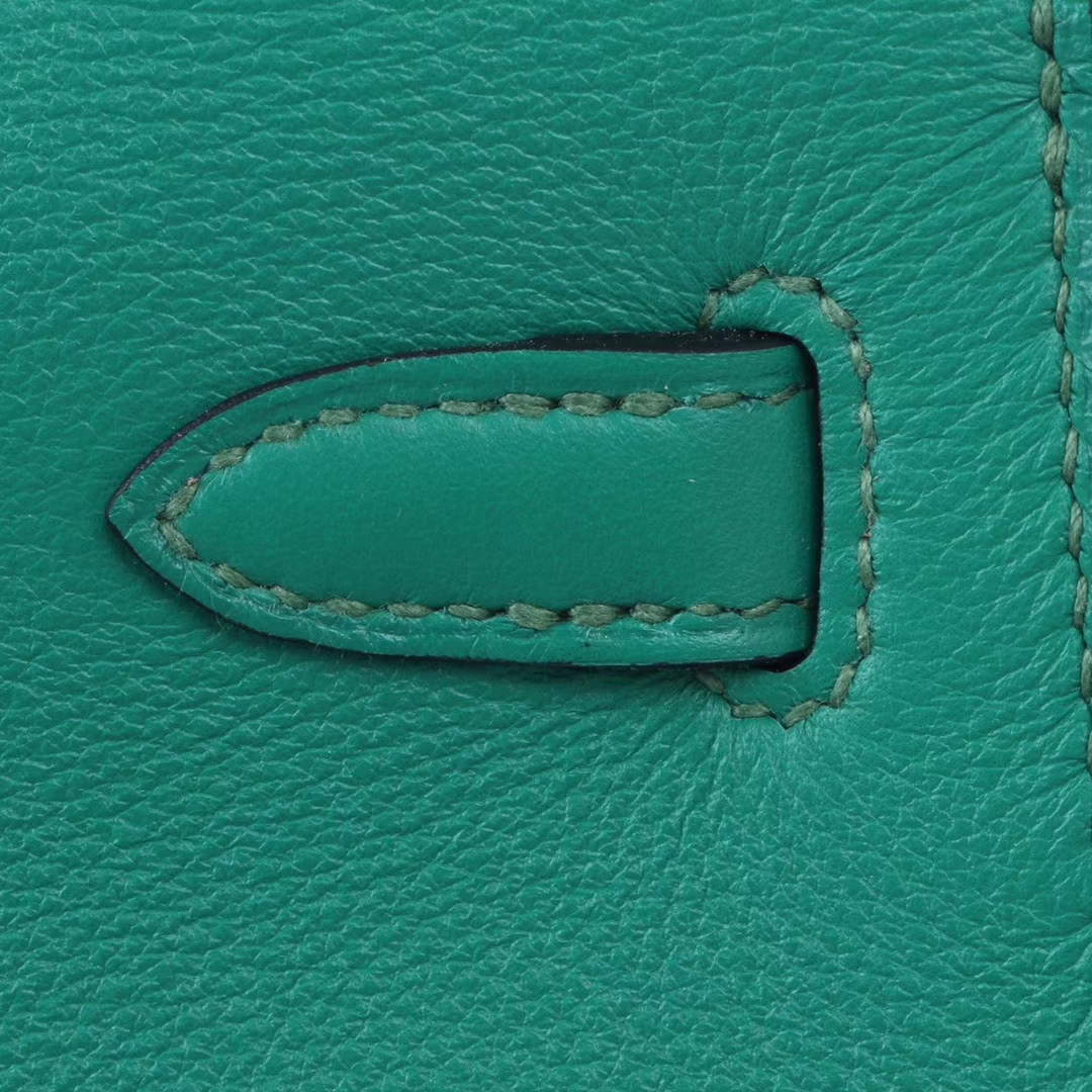 Hermès（爱马仕）miniKelly 一代 22cm  丝绒绿  金扣  swift皮