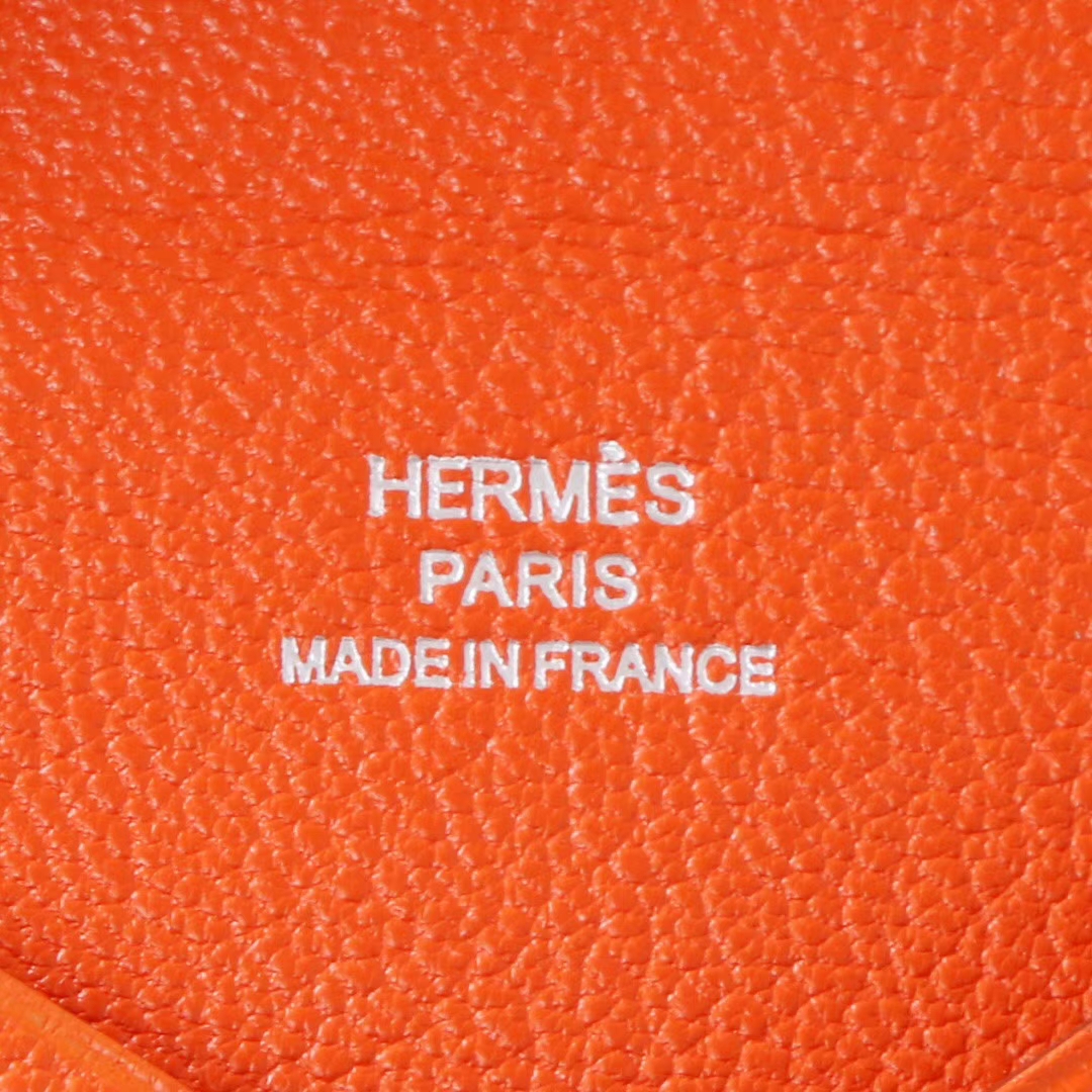 Hermès（爱马仕）信封‎卡​包​ 橙色​ 山​羊‎皮