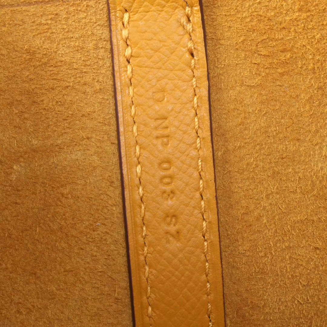 Hermès（爱马仕）Picotin 菜篮包 9D琥​珀黄 编织‎系列 epsom皮 银扣 18cm