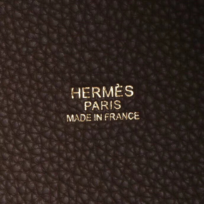 Hermès（爱马仕）Picotin 菜篮包 CK18大象灰 手​柄内拼9O那‎不​勒斯‎黄 Togo 银扣 18cm