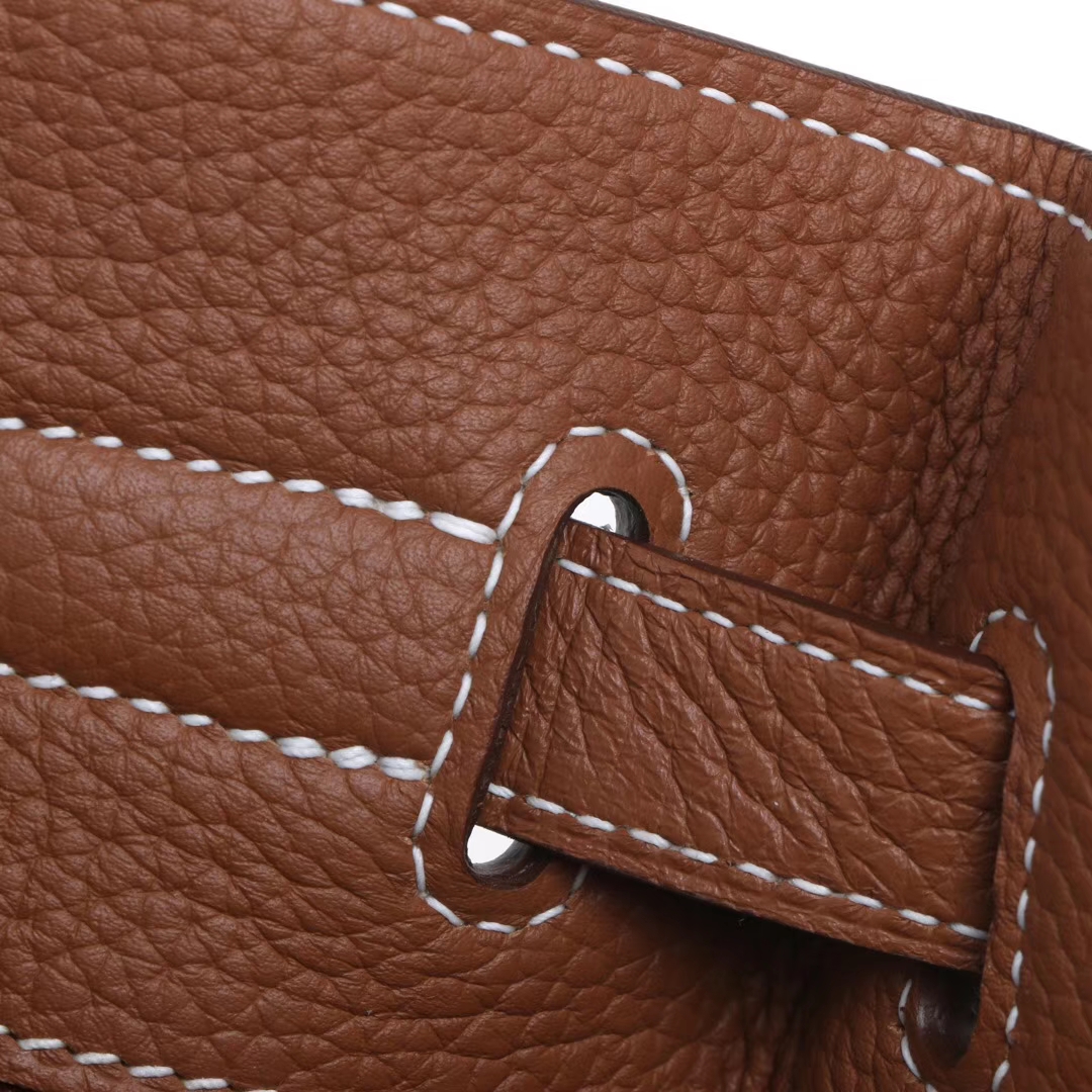 Hermès（爱马仕）soKelly 22cm 金‎扣‎ 金棕‎色 togo