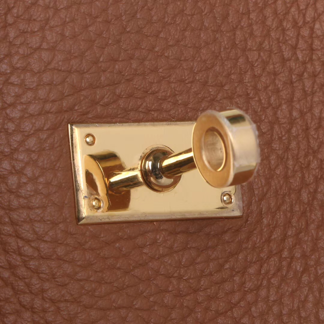 Hermès（爱马仕）soKelly 22cm 金‎扣‎ 金棕‎色 togo