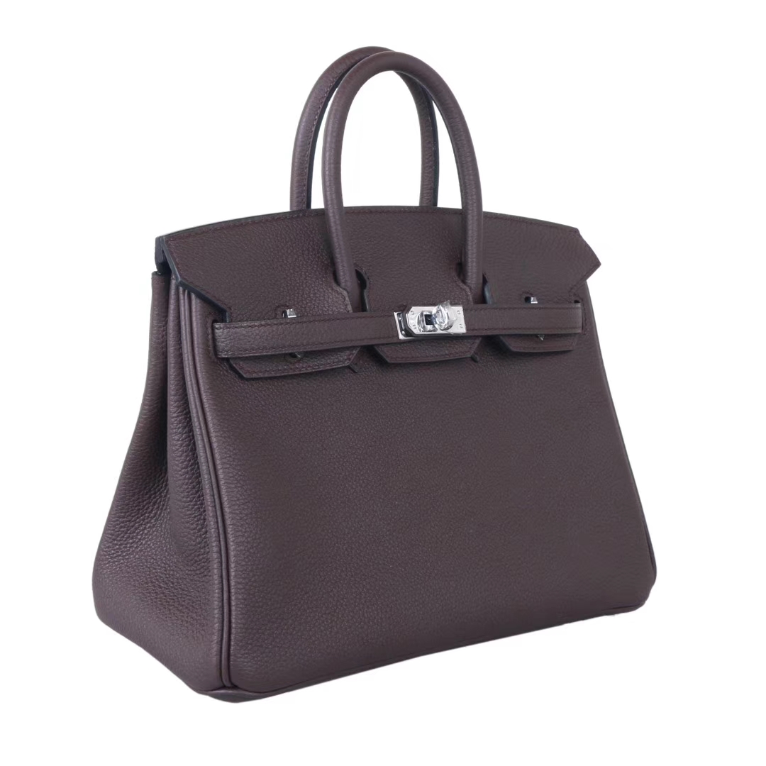 Hermès（爱马仕）Birkin 铂金包 巧克力色 togo 银扣 30cm