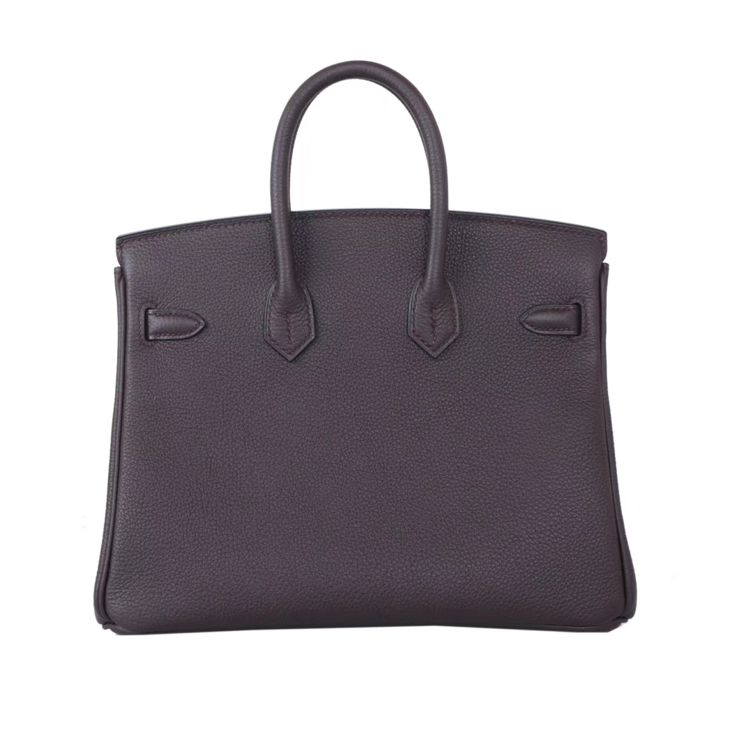 Hermès（爱马仕）Birkin 铂金包 巧克力色 togo 银扣 30cm