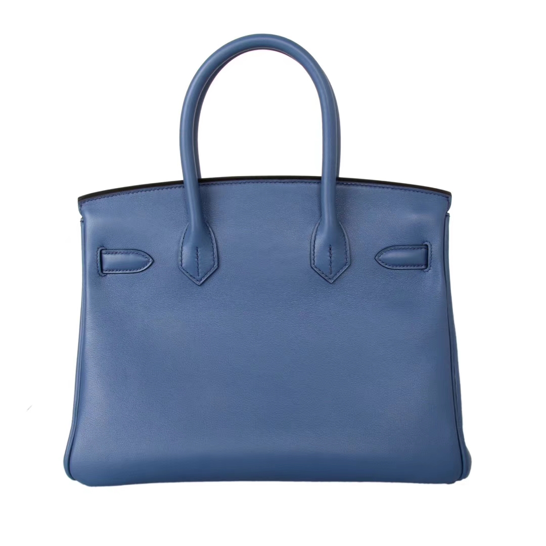 Hermès（爱马仕）Birkin 铂金包 珊瑚蓝 Epsom皮 金扣 30cm