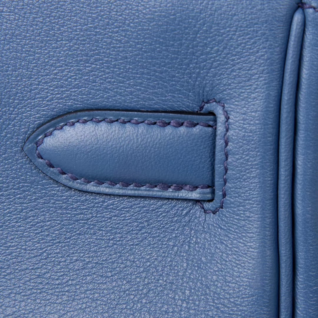 Hermès（爱马仕）Birkin 铂金包 珊瑚蓝 Epsom皮 金扣 30cm
