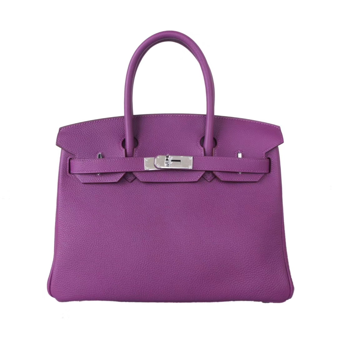 Hermès（爱马仕）Birkin 铂金包 梦幻紫 togo 银扣 30cm