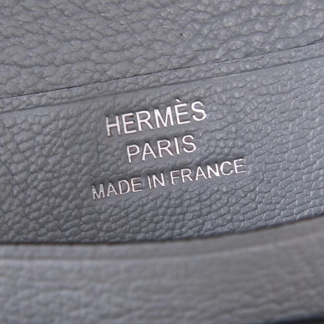 Hermès（爱马仕）Bearn 小H扣 短夹 冰川蓝  epsom皮