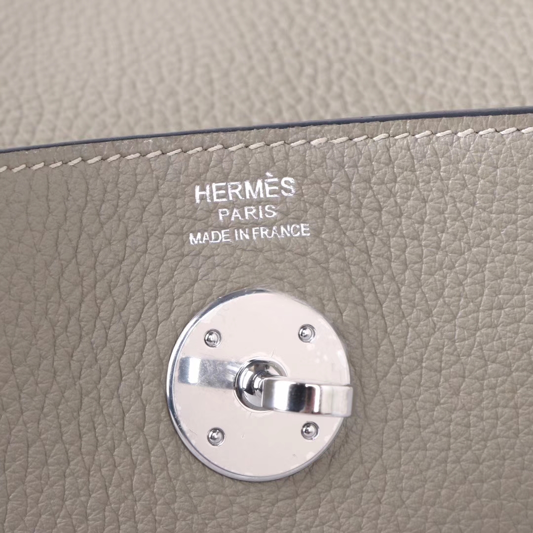 Hermès（爱马仕）lindy 26 银​ 鼠尾草​灰 togo