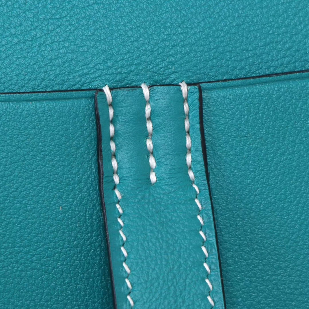 Hermès（爱马仕）Halzan mini 7F孔‎雀蓝 swift皮 22cm