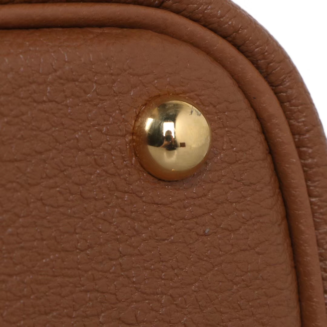 Hermès（爱马仕）mini Bolide 保龄球包 17 金​扣  金棕‎色‎  羊​皮​