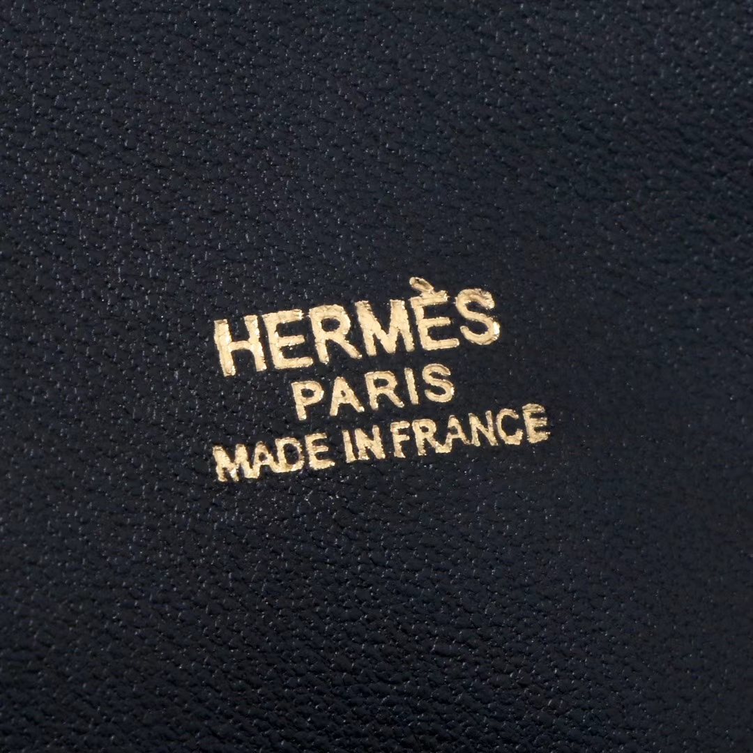 Hermès（爱马仕）mini Bolide 保龄球包 17 金扣  黑色  山羊皮