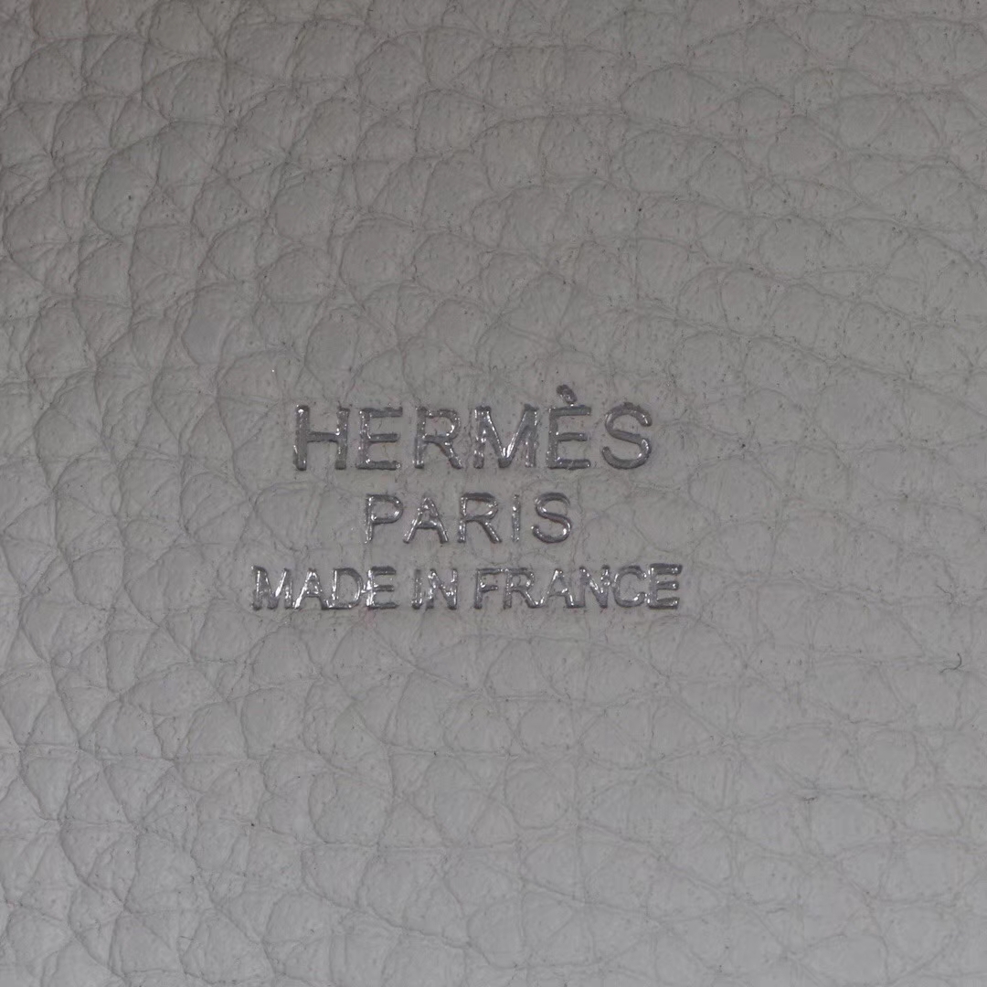 Hermès（爱马仕）Picotin 菜篮包 22 银扣 22纯白TOGO拼​番茄红 SW