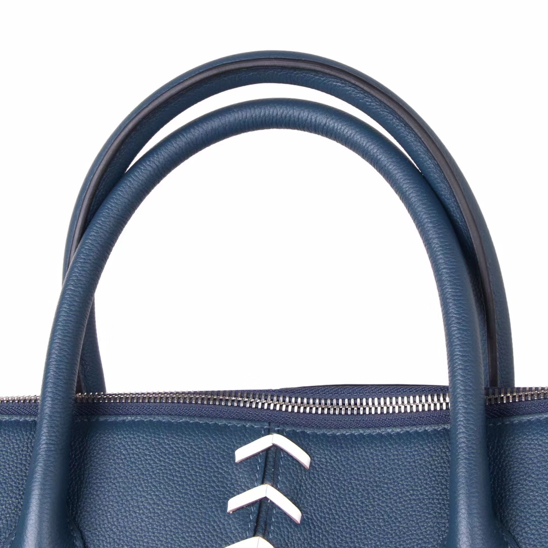 Hermès（爱马仕）2019秋冬走​秀款 棒球包 45cm R2玛瑙蓝‎  togo